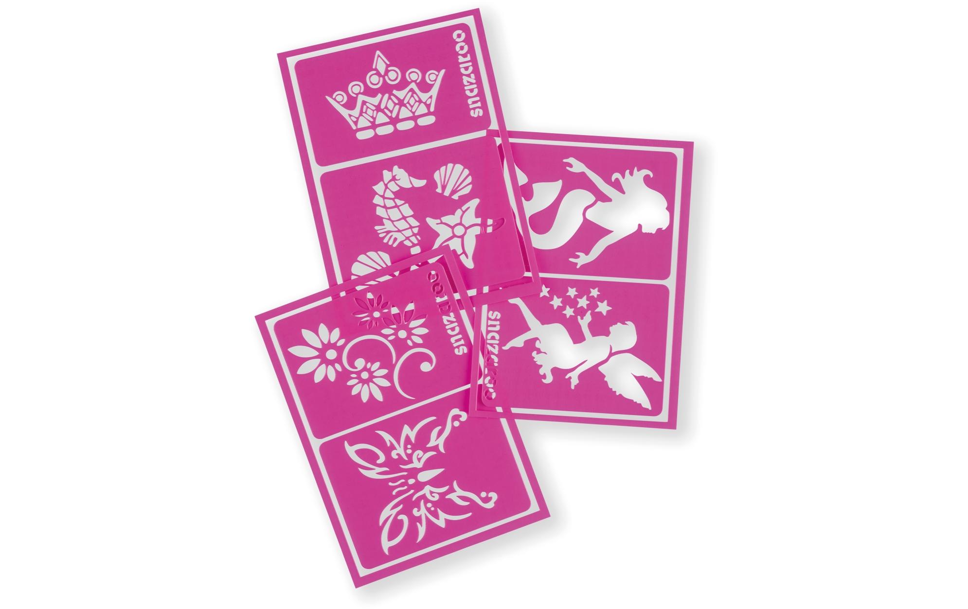 Zubehör Schablonen Mädchen, 6 StückFantasie Schablonen 6er Set