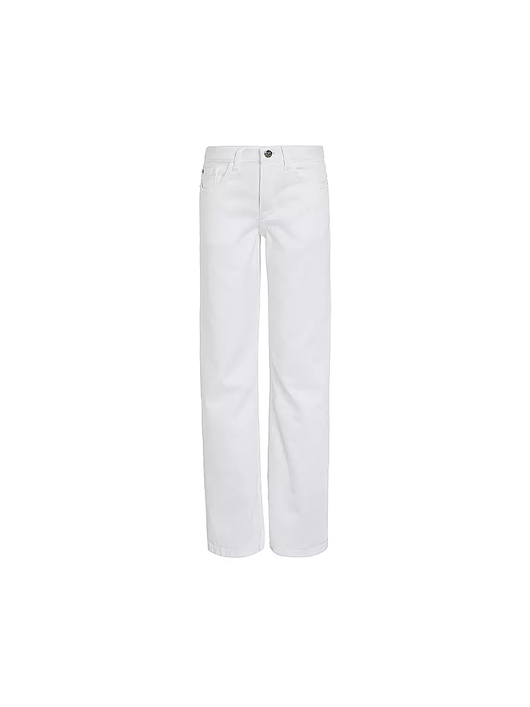 CALVIN KLEIN JEANS Mädchen Jeans Straight Fit  weiss
