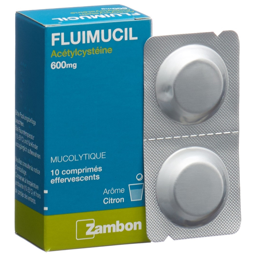 FLUIMUCIL Brausetabl 600 mg Erw citron Blist 10 Stk