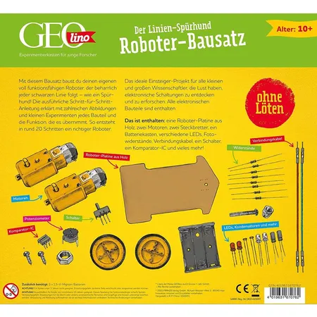 Franzis GEOlino -Roboter-Bausatz - Linienspürhund - zum Stecken
