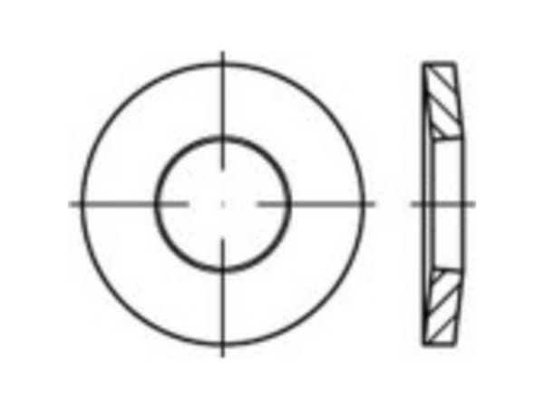 Spændeskiver 12 mm 29 mm Fjederstål Fosfateret 100 stk TOOLCRAFT 138286