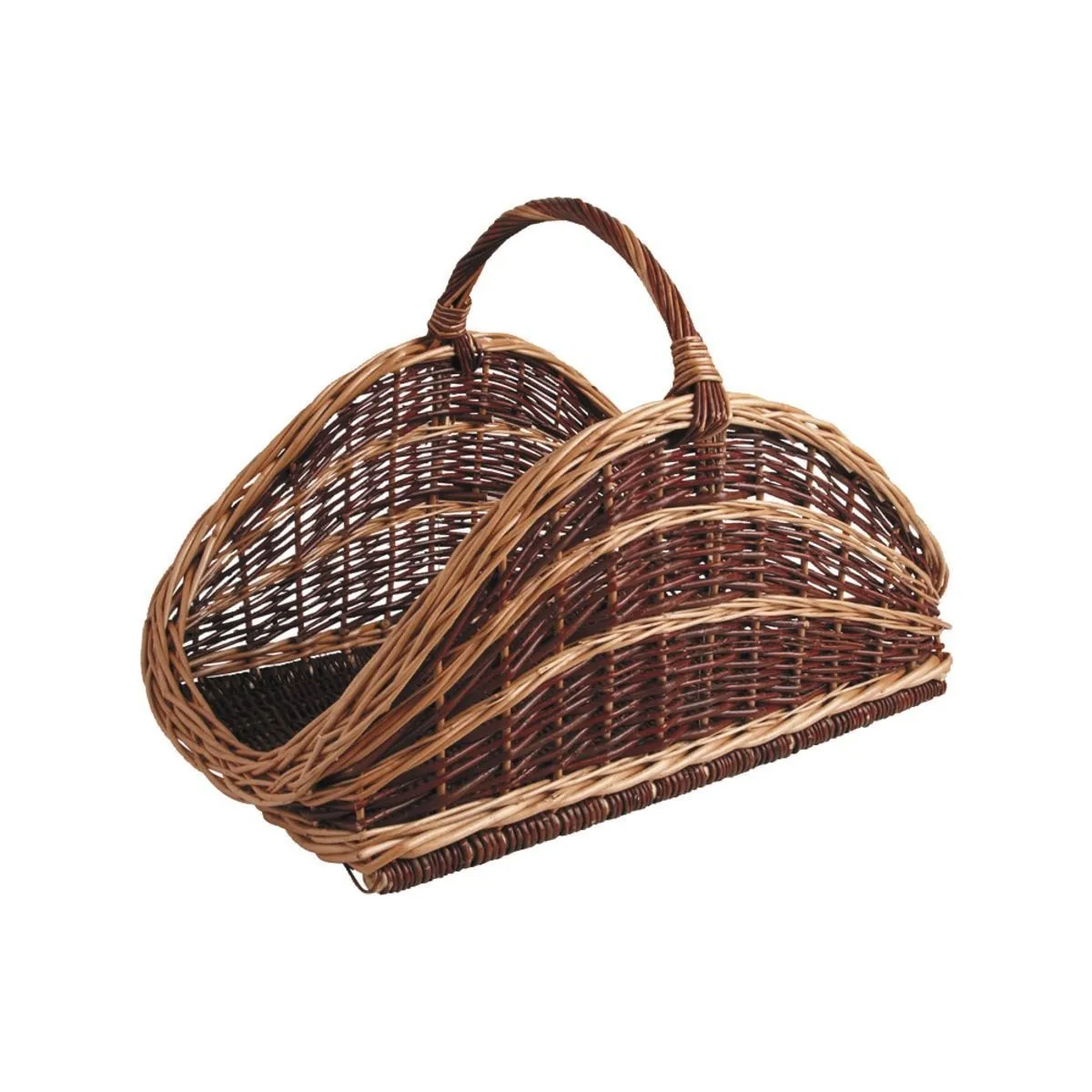 Aubry Gaspard Panier à Bûches Osier Brut et Buff