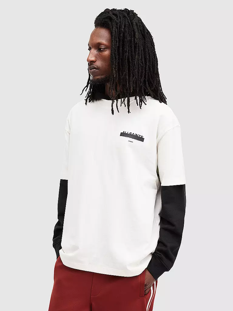 ALLSAINTS T-Shirt Oversized Fit REDACT weiss
