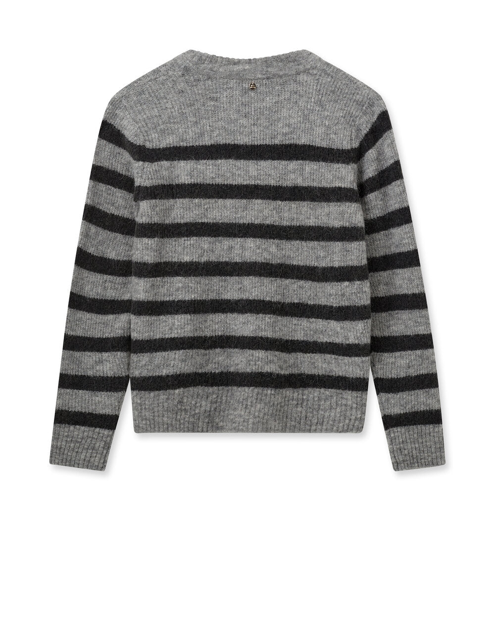 Mos Mosh  Thora Stripe Crewneck striktrøje - Sharkskin