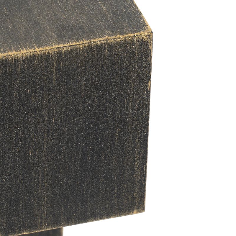 Industriële staande buitenlamp antiek goud 35 cm IP44 - Baleno