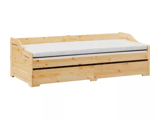 Lit de jour avec gigogne sans matelas IRUN 90x200 cm