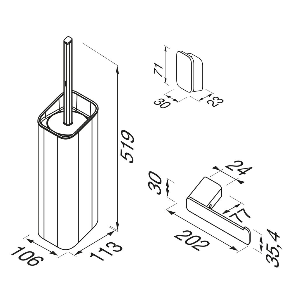 Geesa Shift toiletaccessoireset chroom