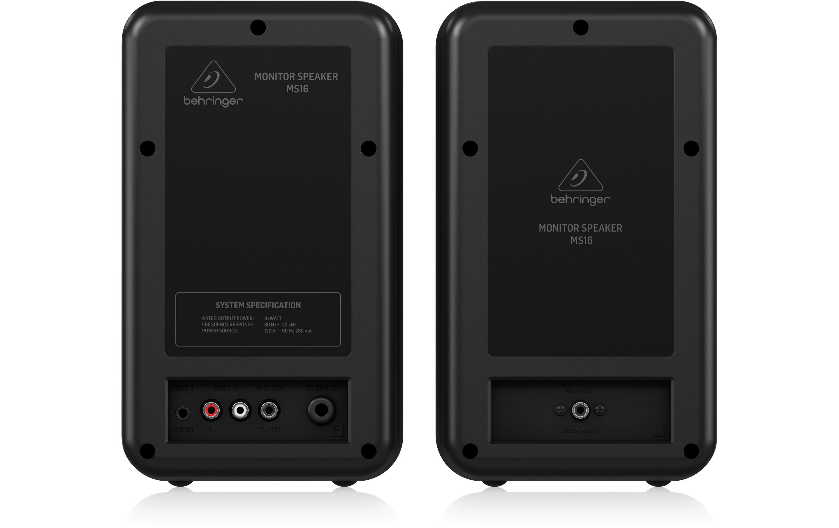 Studiomonitore MS16 Schwarz2-Wege-Studiomonitor, Paar