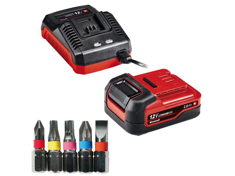 Einhell Akku-Bohrschrauber TE-CD 12/1 Li 2.0 Ah Kit Kompakter 12 Volt-Akku-Schrauber mit Lithium-Ionen-Technologie