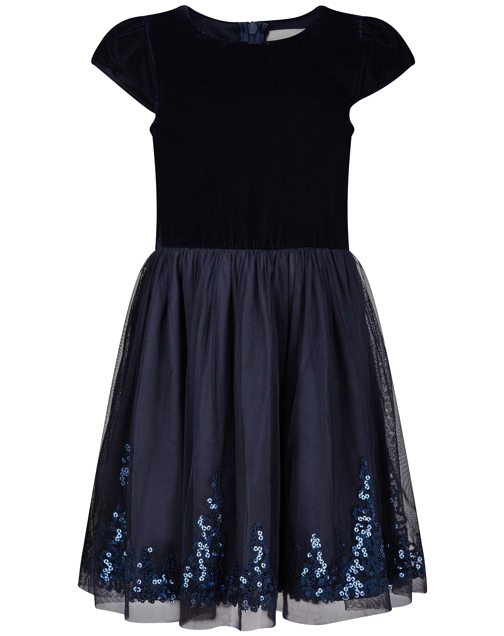 Kurzarm-Kleid ELEGANTA in navy