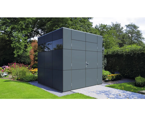 Tuinhuis Bertilo Design HPL 1 230 x 236 cm grijs-antraciet