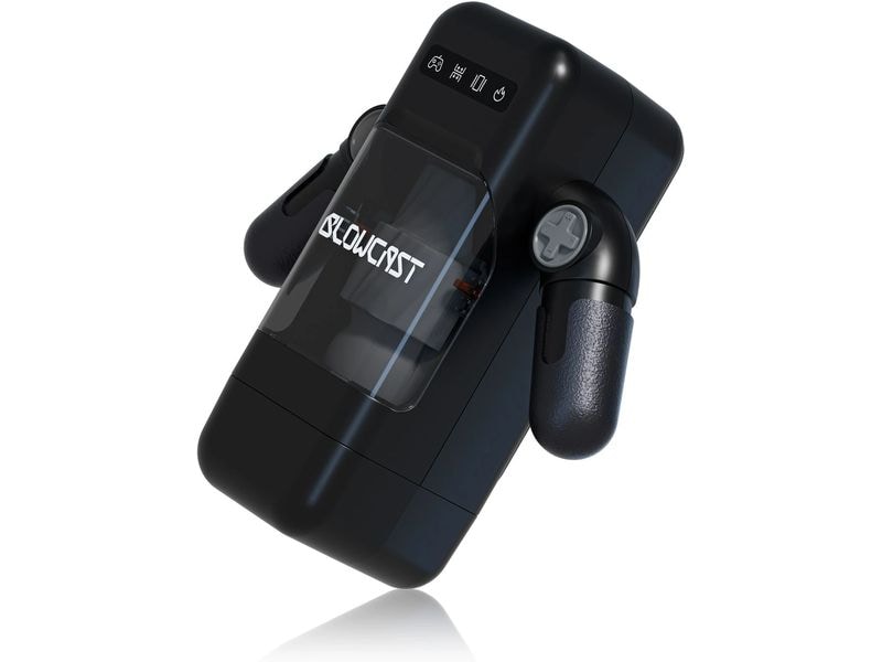 Blowcast Masturbator Blowbot Schwarz Vibrierendes und wärmendes Sextoy für den Mann