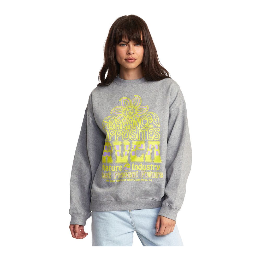 Rvca POSITIVE GROWTH - Sweat Femme heather grey