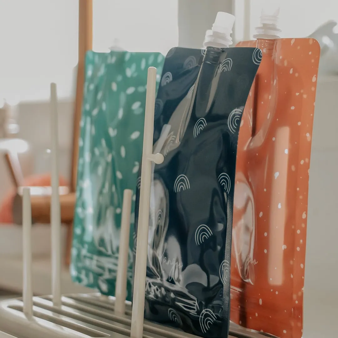 Kangoo et cie Pochettes à compote réutilisables Boho 6x (4oz)