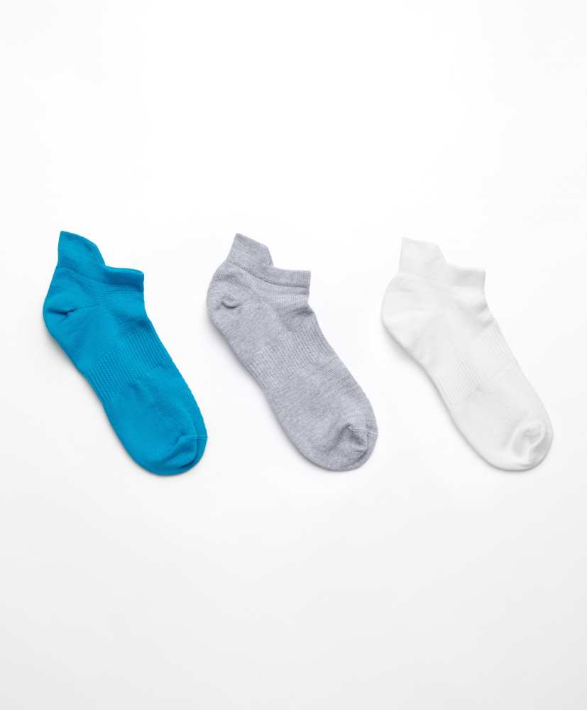 3 pares de meias esportivas de poliamida para tênis