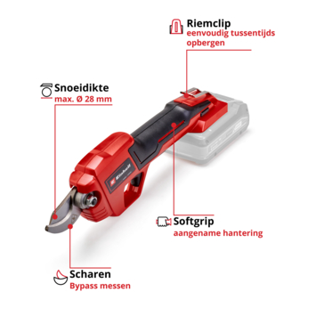 Einhell 18V snoeischaar GE-LS 18 Li (zonder accu)