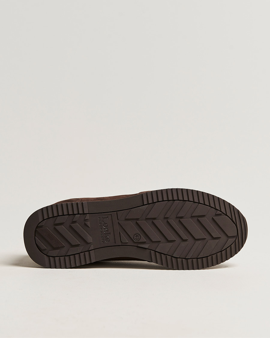 Loake 1880 Bannister Running Sneaker Dark Brown Suede