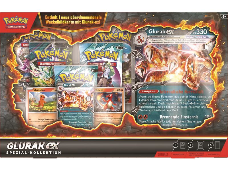 The Pokémon Company Glurak EX Spezial-Kollektion -DE- Erleben Sie echten Wagemut mit Glurak Ex