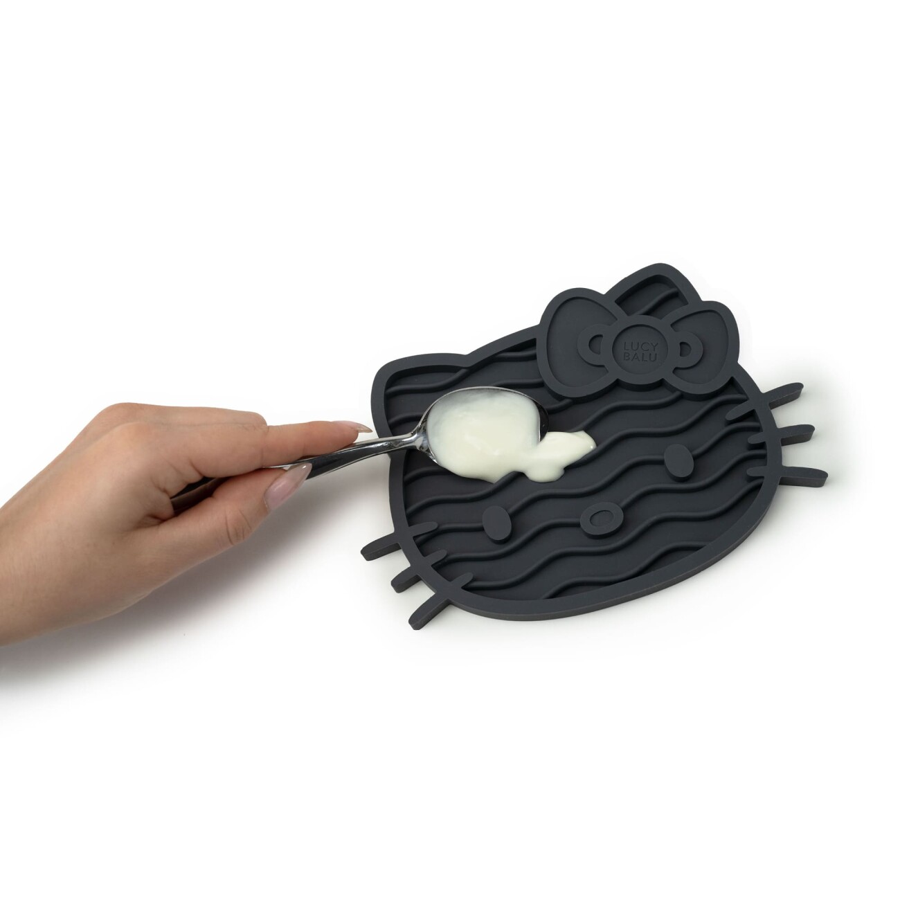 LucyBalu ZENCAT Katzen Schleckmatte - Hello Kitty Edition anthrazit