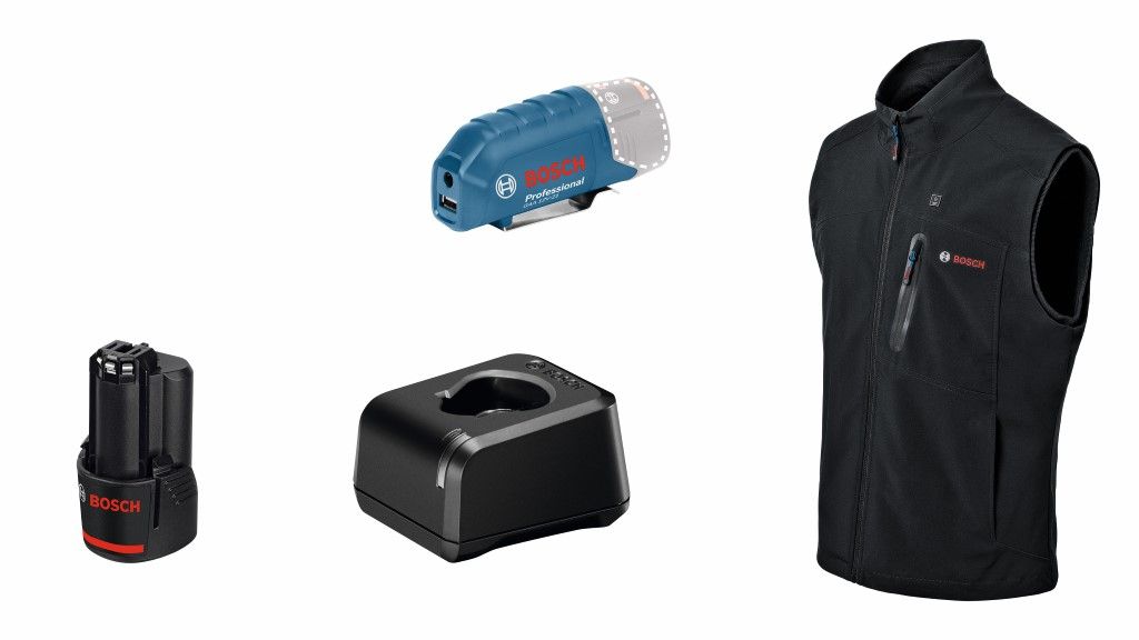 Bosch GHV 12 18V XA L Kit Accu verwarmde bodywarmer in Doos - 06188000G6