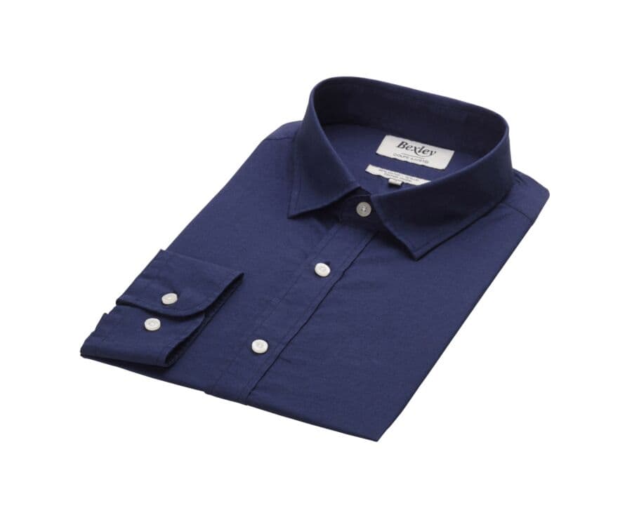 Chemise coton lin Marine - SILBERT