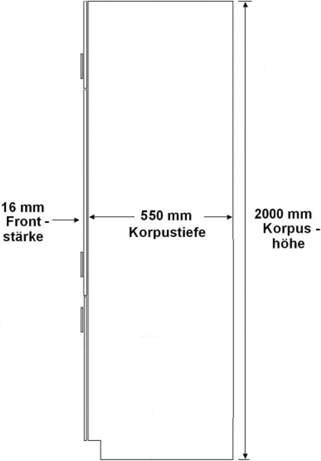 Küche Omega XL 300 cm Küchenzeile Küchenblock Einbauküche Schwarz + Weiß matt