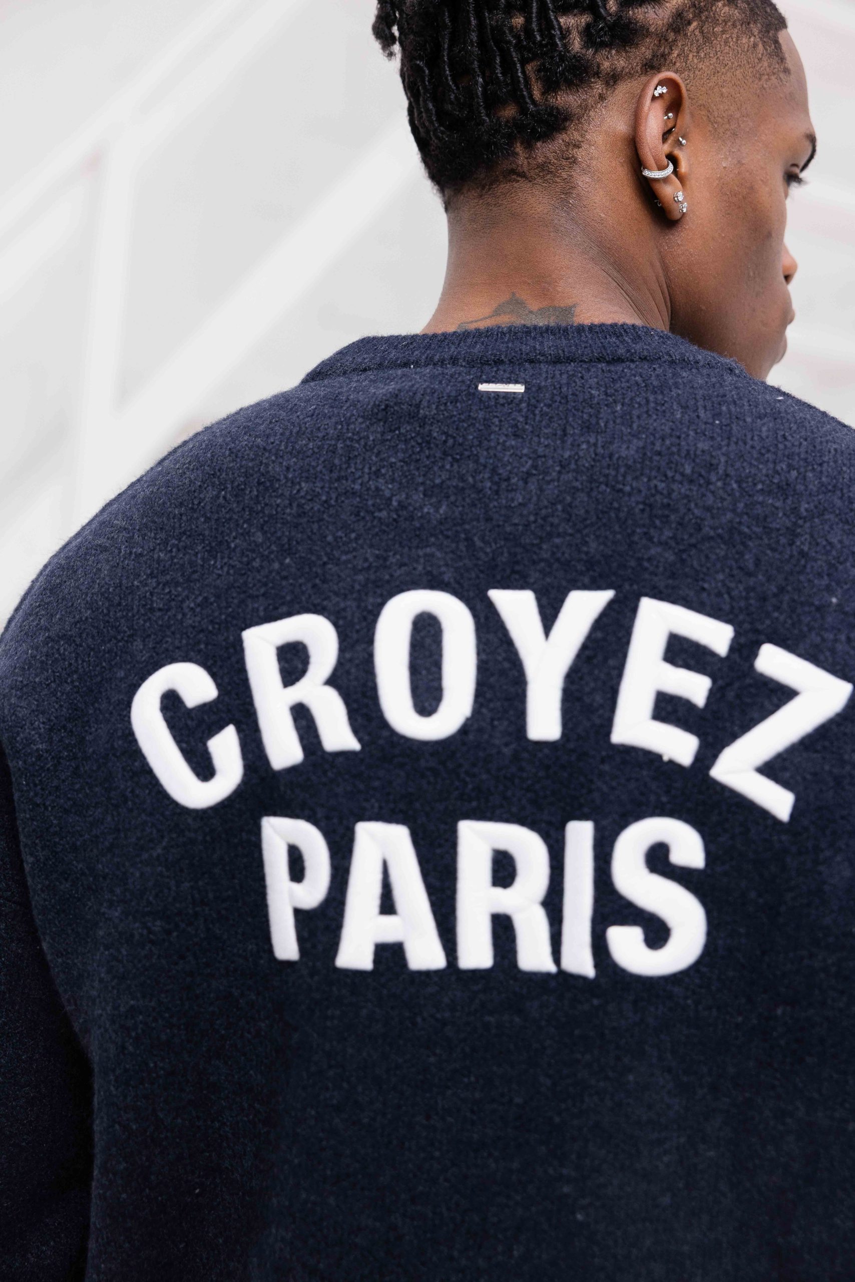 Croyez Paris Knit Sweater Heren Donkerblauw