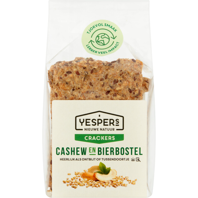 Yespers Crackers cashew & bierbostel