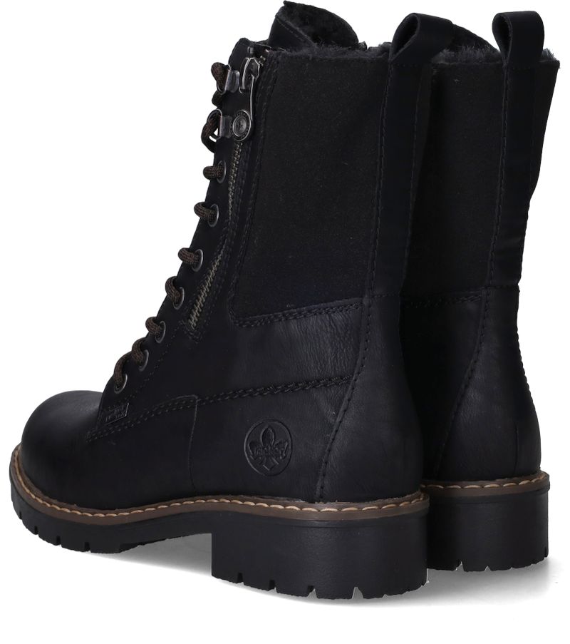 Rieker Veterboots Zwart Dames