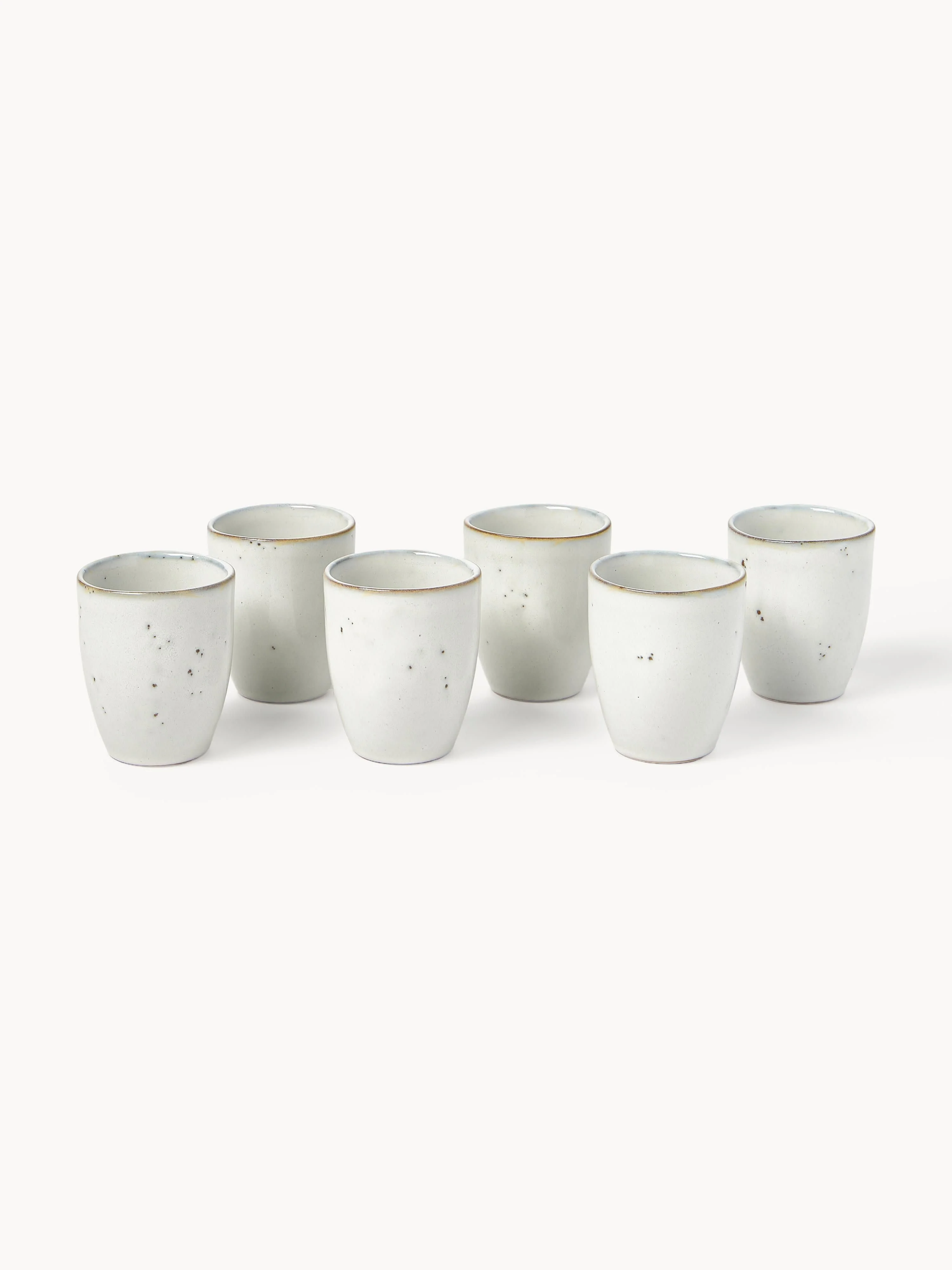 Handgemaakt espressokopje Nordic Sand, 6 stuks