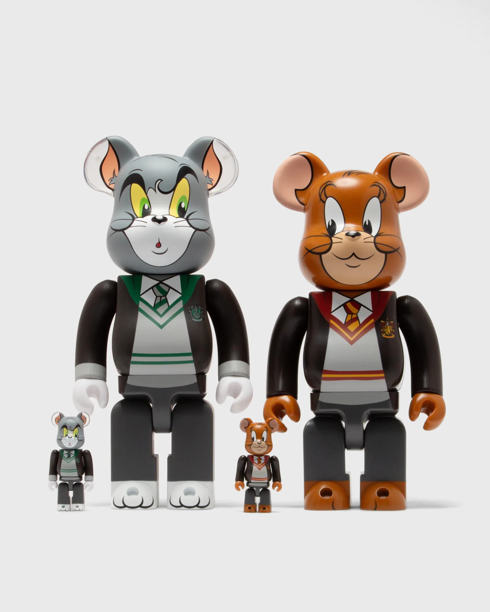 MEDICOM BEARBRICK 100% 400% TOM AND JERRY HOGWARTS SET