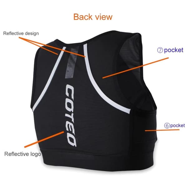 Hydreringsløpevest Vest Reflex Lommesykkelløp Maratonfotturer