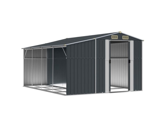 VIDAXL - Abri de jardin anthracite 277x365,5x179 cm acier galvanisé