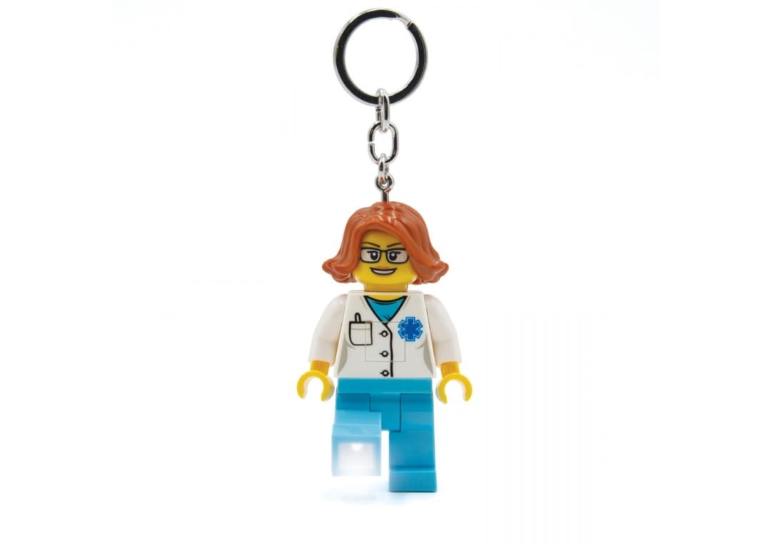 LEGO - Nøglering m/LED - Kvindelig Læge