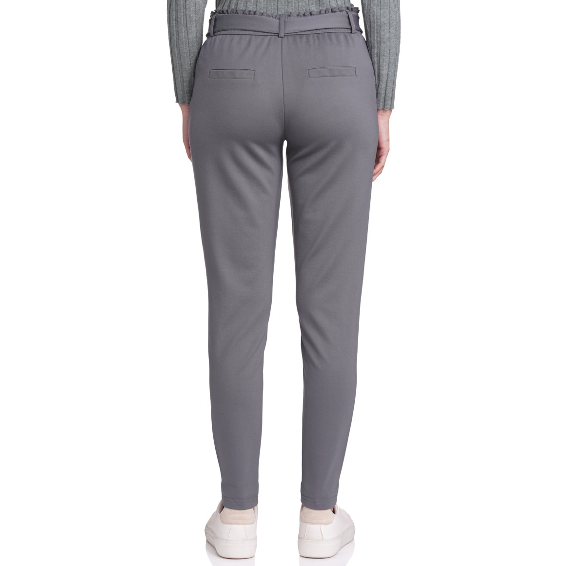 Gina Damen Jogpants mit Bindeband grau