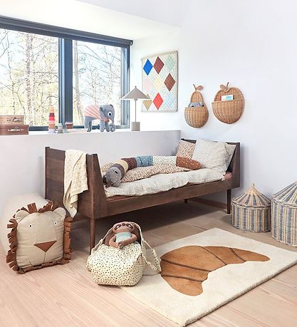 OYOY Gulvt?ppe - 120x75 cm - Brun m. Croissant