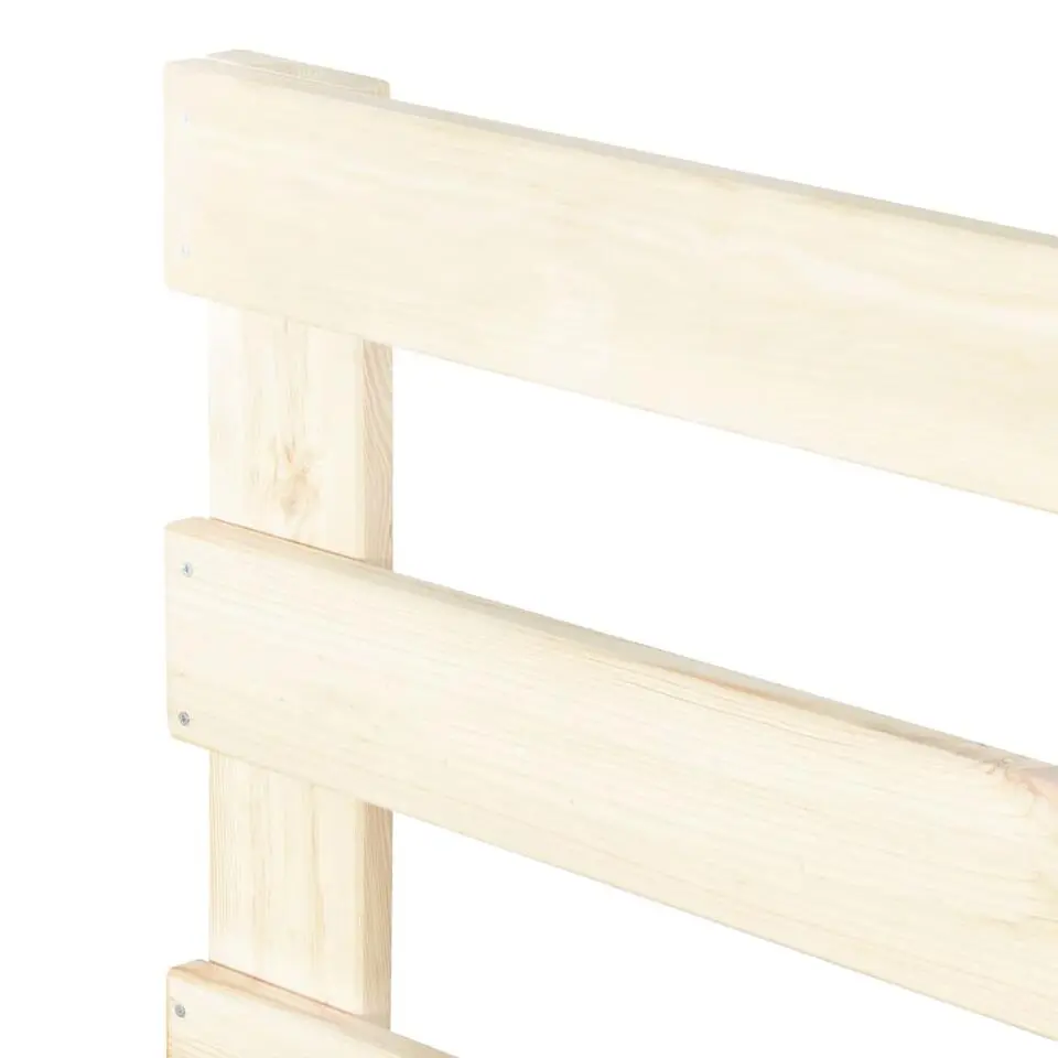 vidaXL - Bed frame pallet met hoofdeinde - Naturel - Grenenhout - 140x200 cm