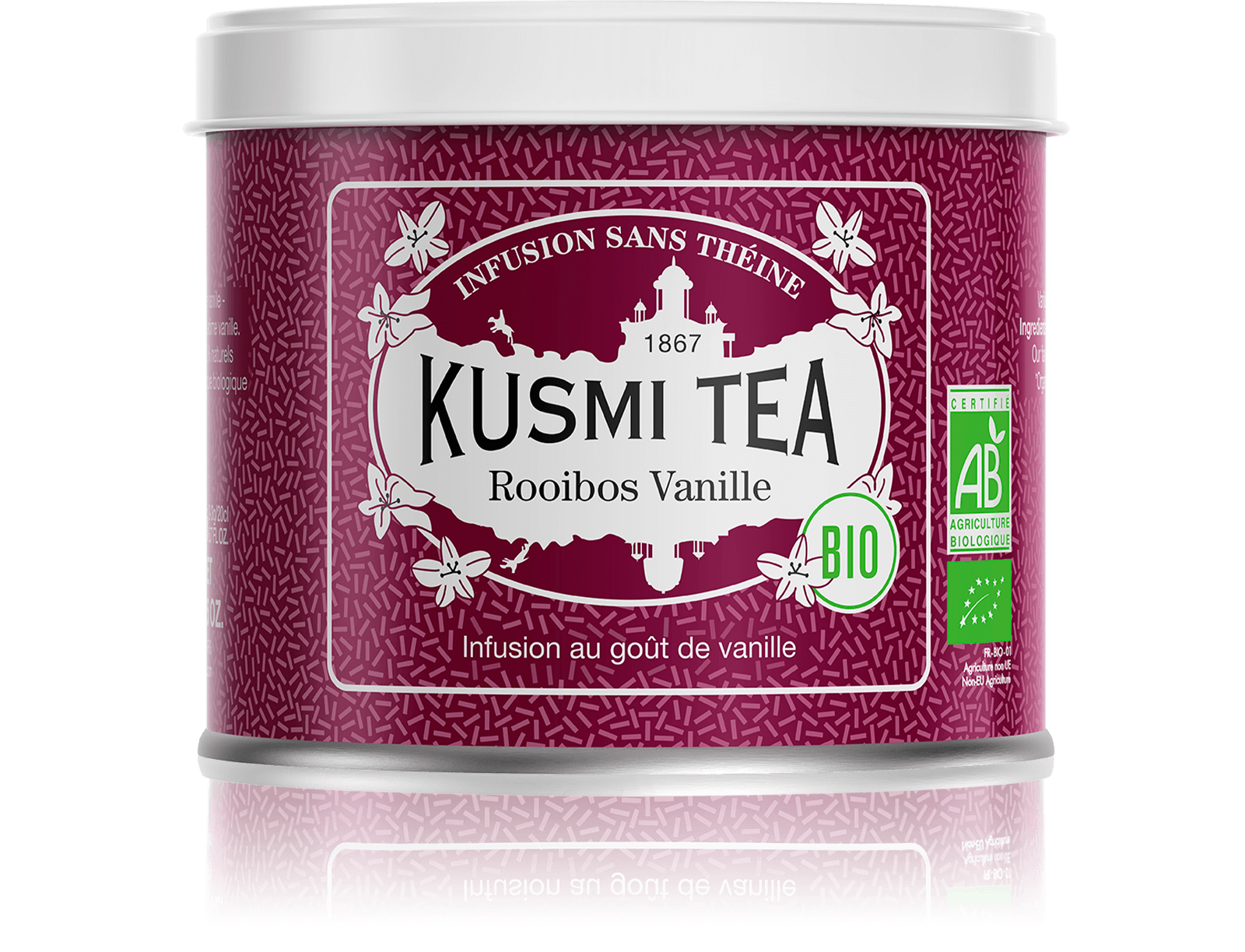 Rooibos Vanille-Thé rouge sans théine Boîte 100 g
