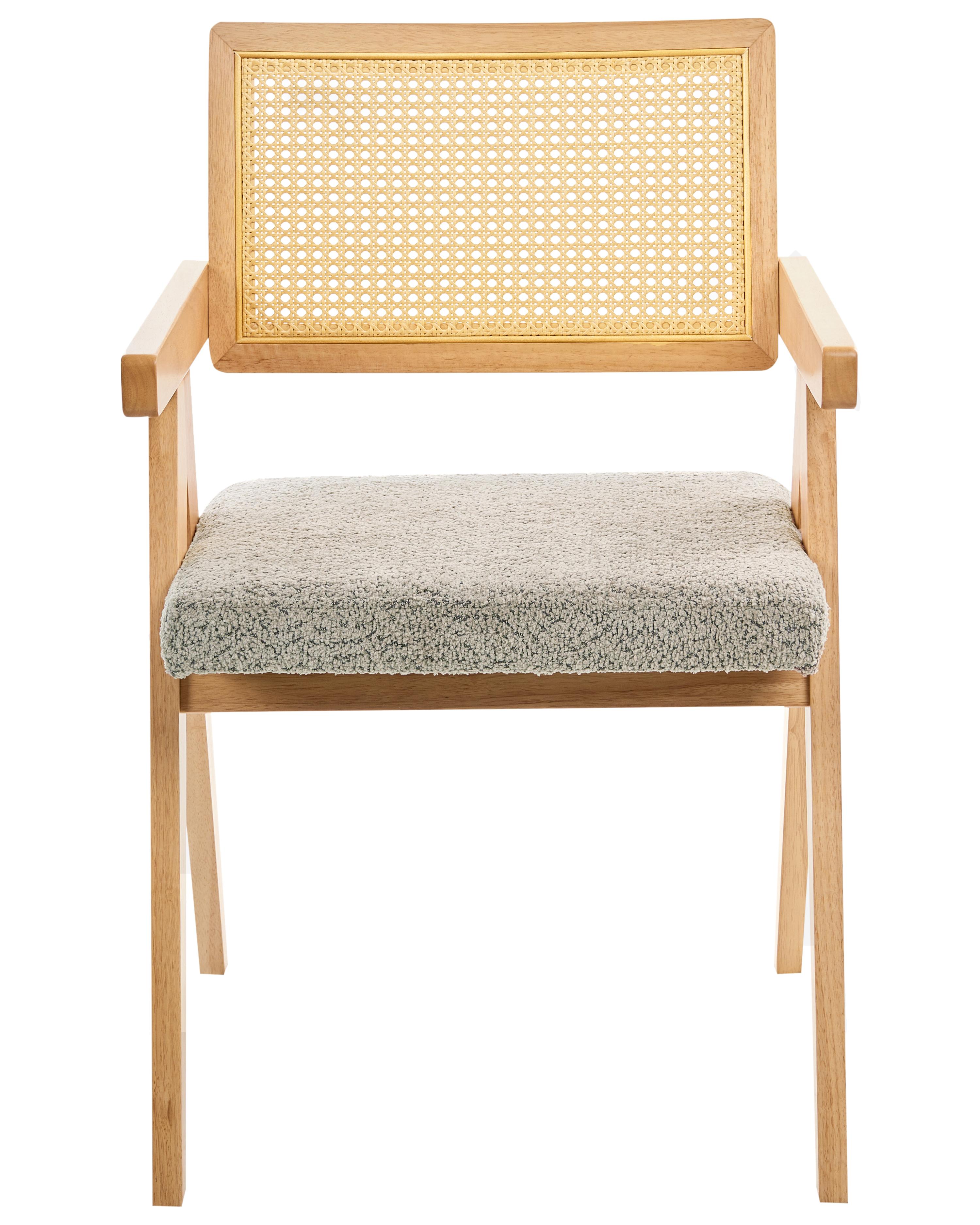 Set van 2 eetkamerstoelen AVA Hout Lichtbruin/taupe