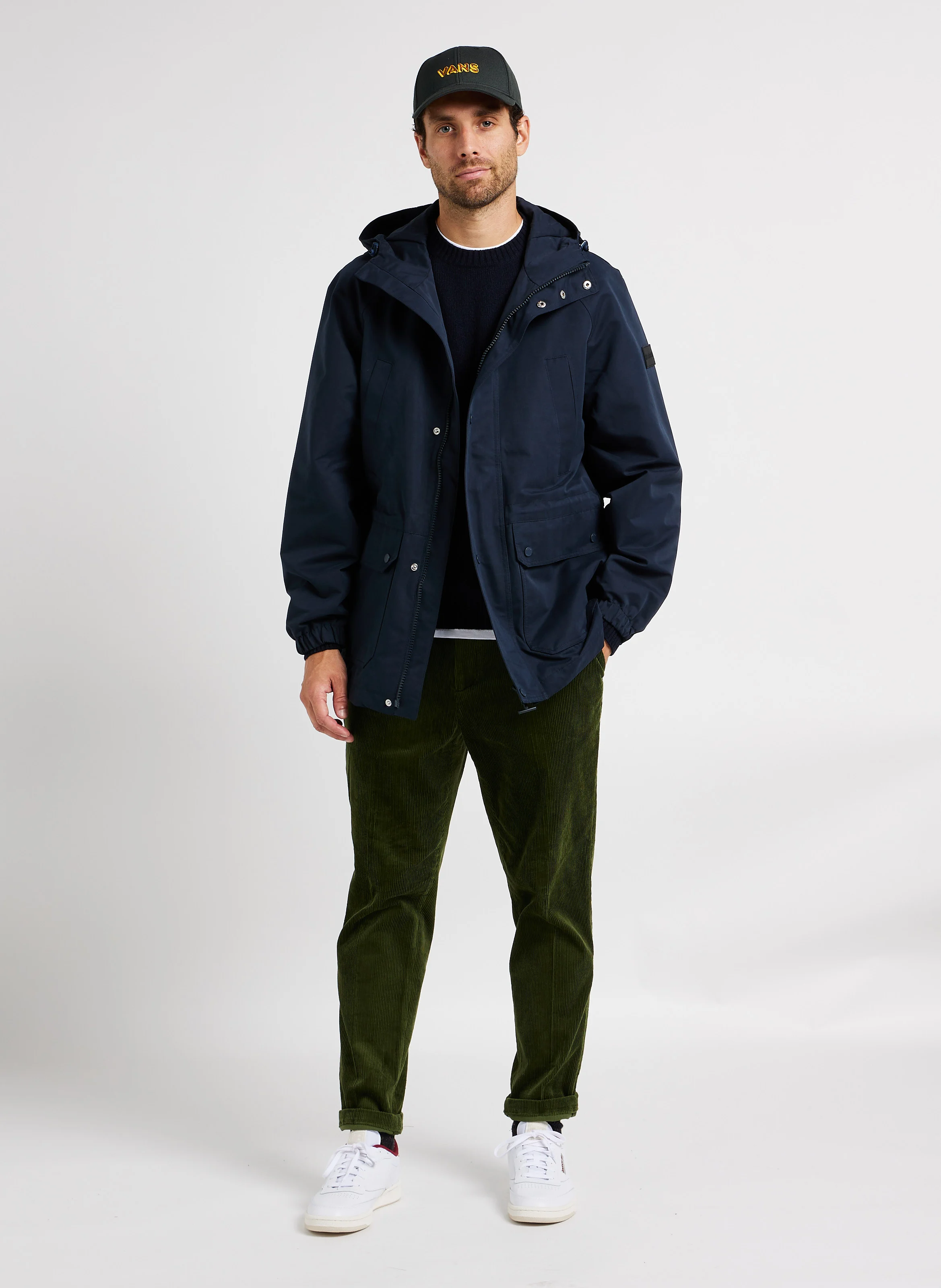 Sylli - Pull col rond slim-fit en laine mélangée | Bleu