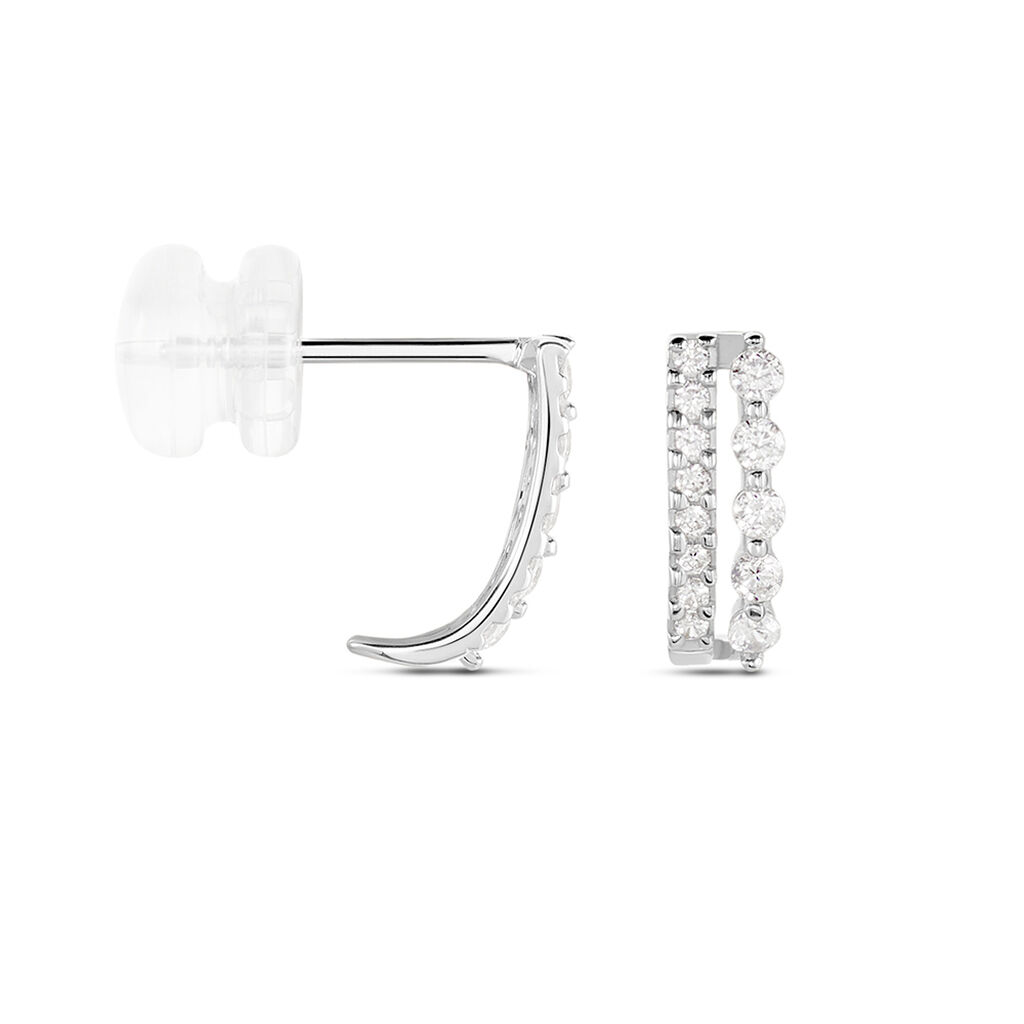 Créoles The Crown Or Blanc Oxyde De Zirconium