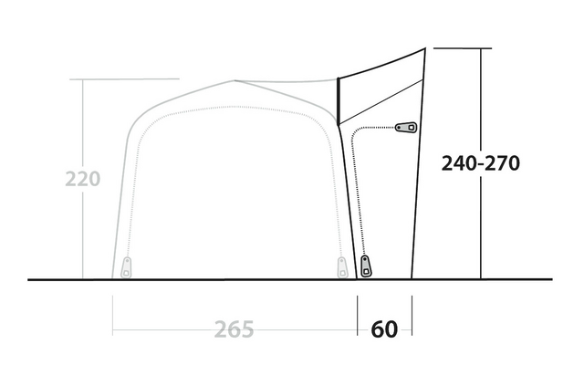 Outwell Tall Connection Zeltverbinder für Crossville 250SA