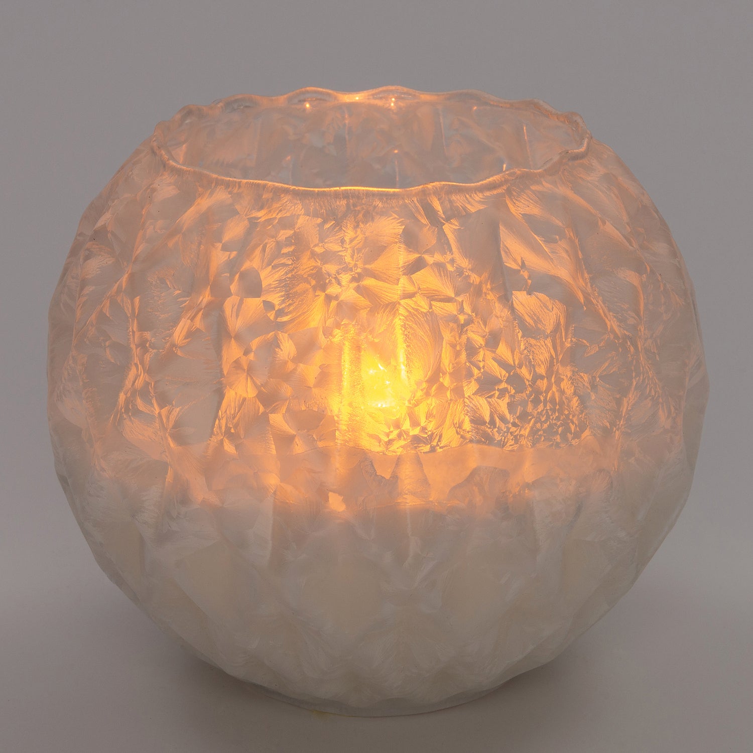Anna's Collection LED kaars in glas met bewegende vlam wit D 12 H 10 cm