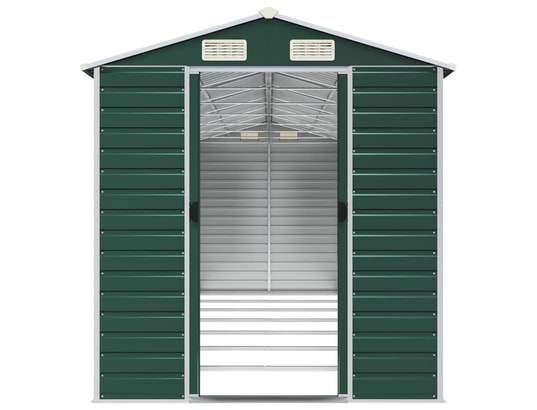 VIDAXL - Abri de jardin vert 191x640x198 cm acier galvanisé
