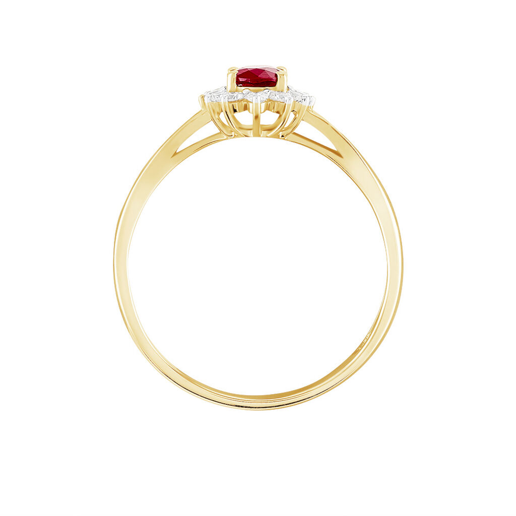 Bague Vladimir Or Jaune Rubis Et Diamant