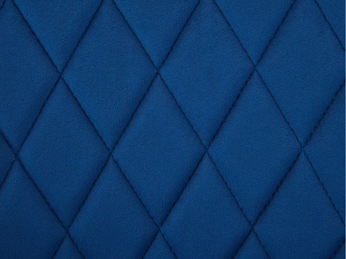 Chaise pivotante en velours et métal noir - Bleu roi - PRICILE
