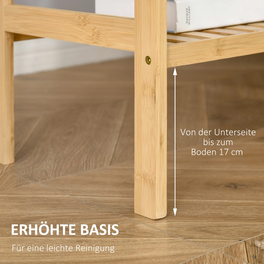 HOMCOM Standregal mit dem kippsicheresn Design natur