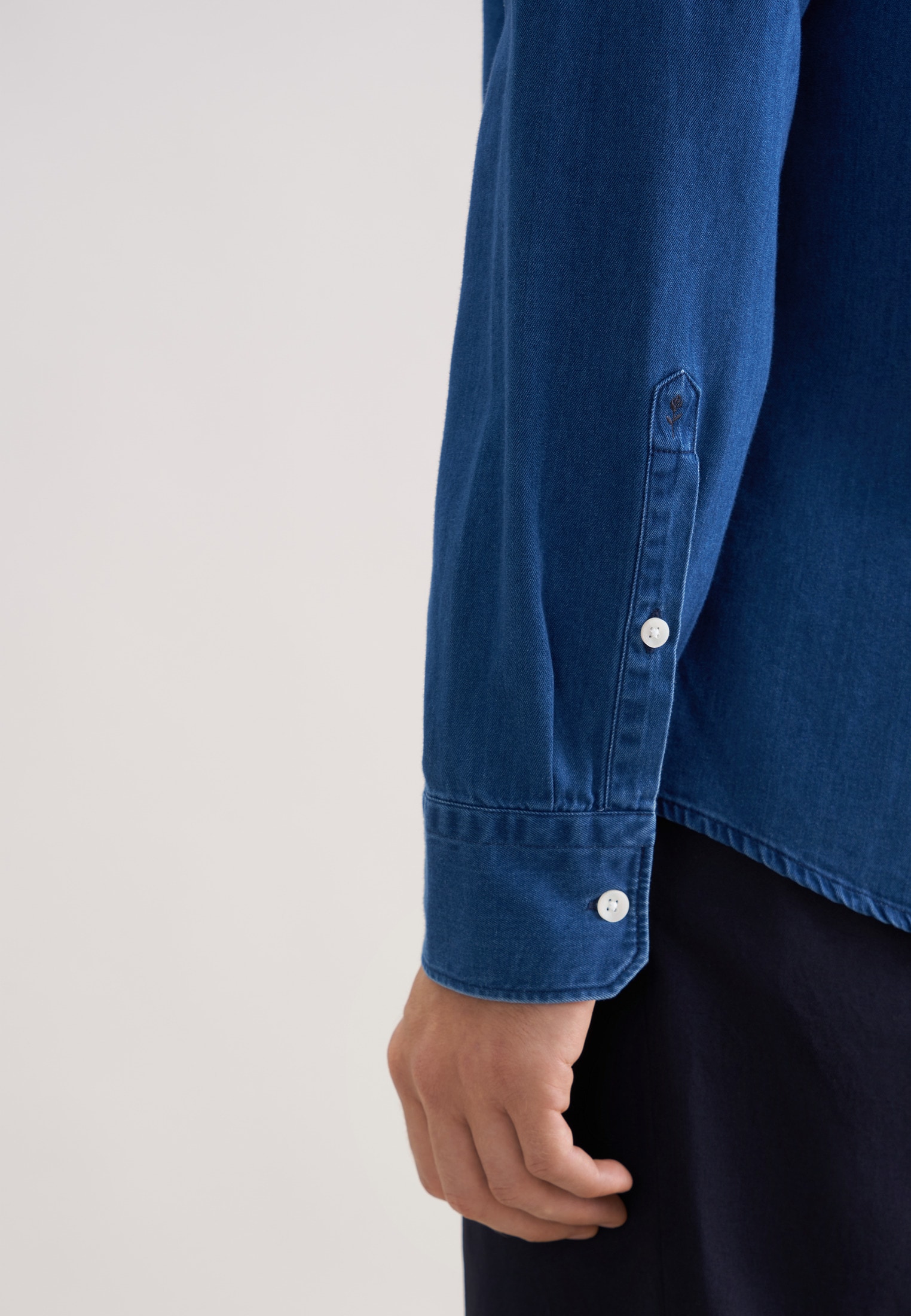 seidensticker Jeanshemd , Regular 1/1 Kentkragen Denim