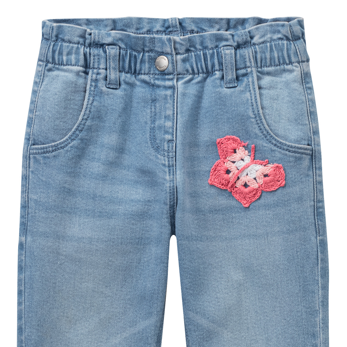 Topolino Mädchen Jeans mit Paperbag-Bund hellblau