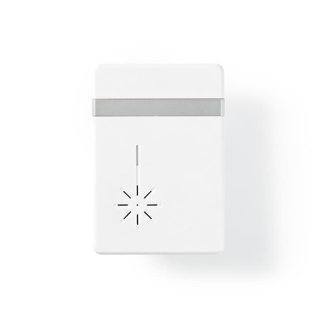 Nedis Trådløst Dørklokke Sæt | Batteri | 3 V DC | 1x CR2032 | Volume: 80 dB | Signalområde: 300 m | IP44 | 36 Melodier | 1 Modtager | Hvid